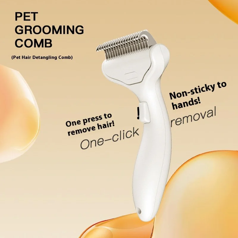 One-Touch Self-Cleaning Deshedding Brush for Cats & Dogs