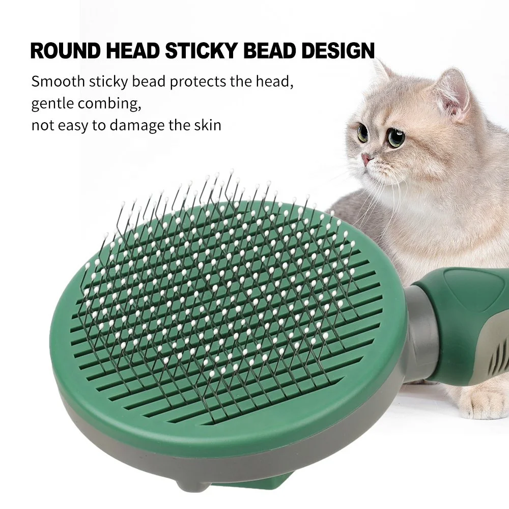 Self-Cleaning Slicker Pet Brush for Dogs & Cats – Deshedding & Massage