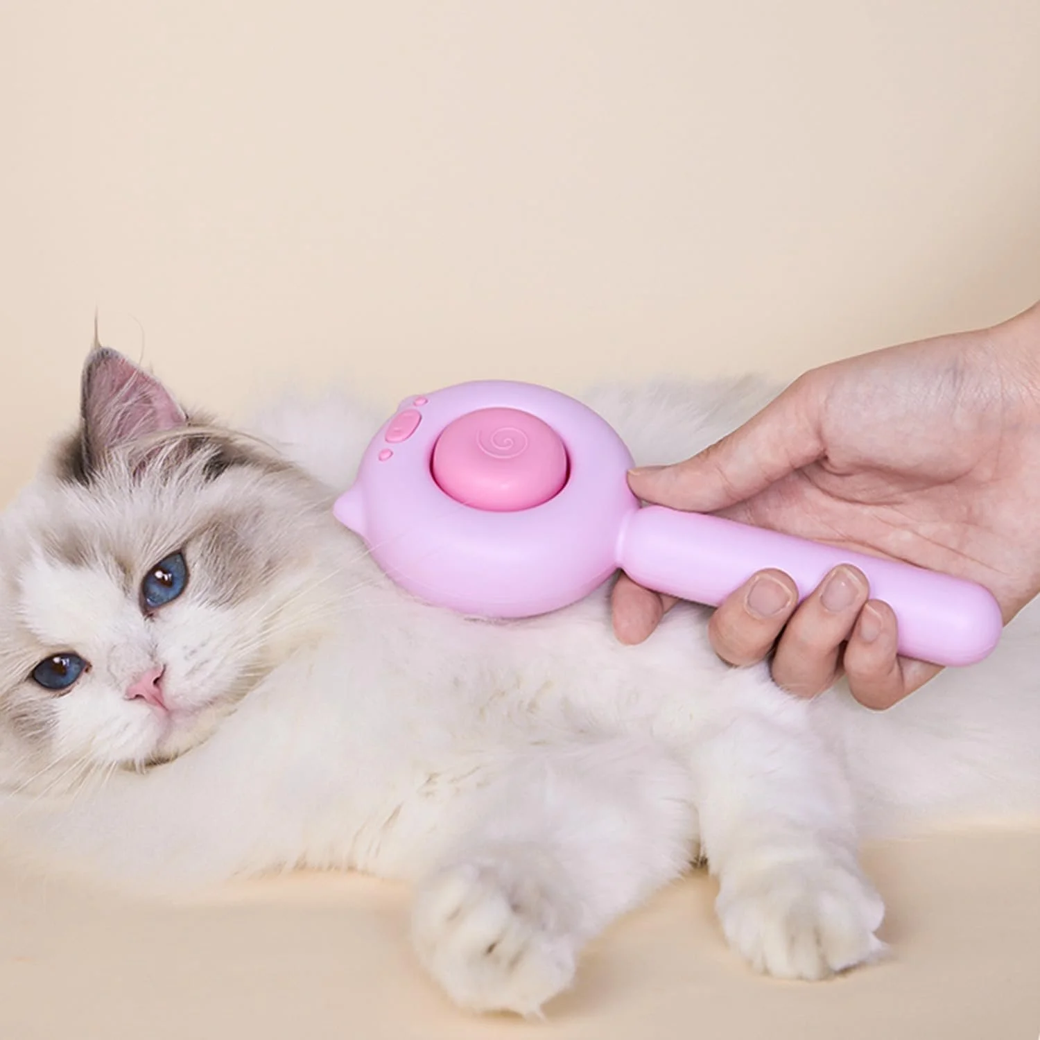 Self-Cleaning Pet Deshedding Brush for Cats & Dogs – Gentle Fur Removal Comb