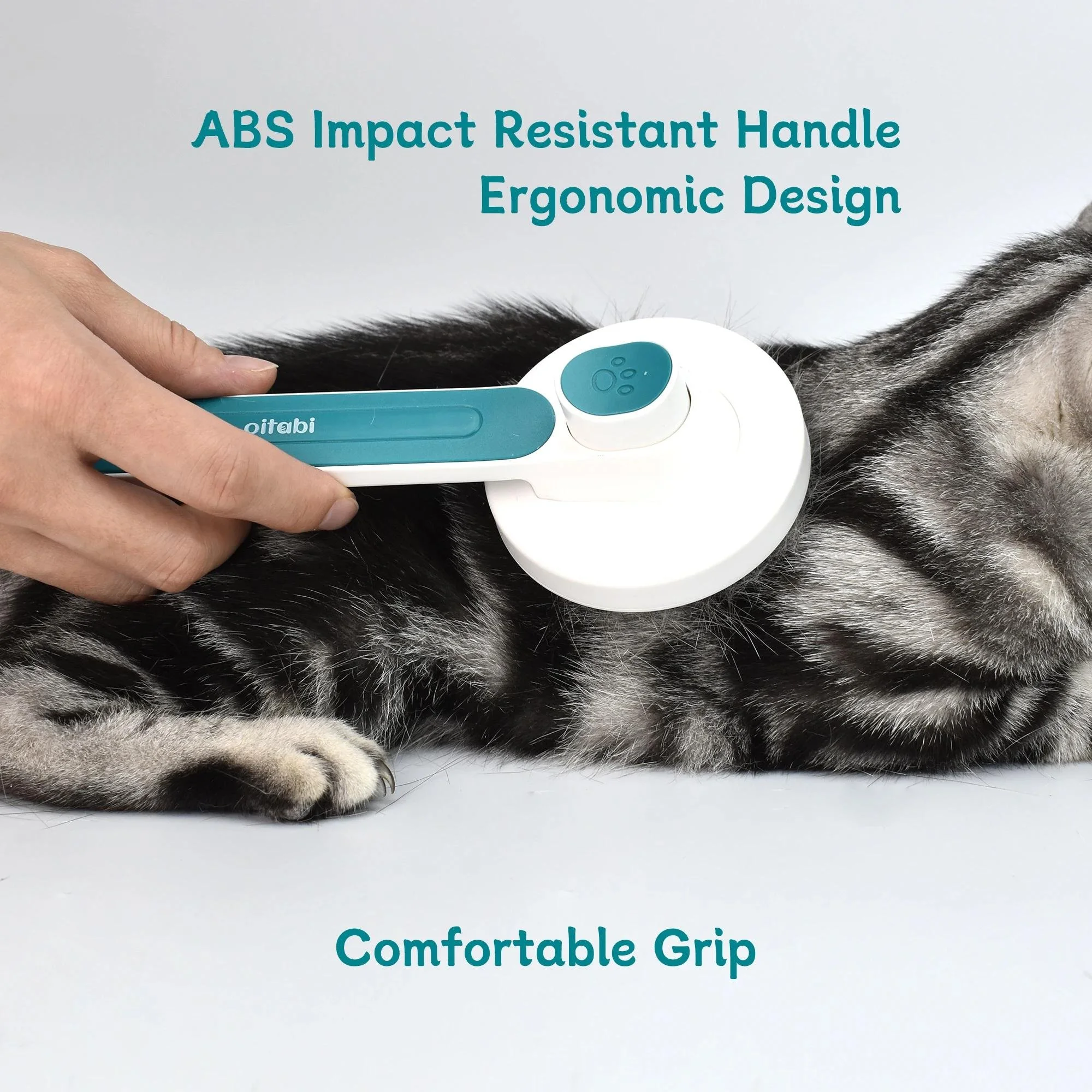 Self-Cleaning Slicker Brush for Dogs & Cats – Easy Hair Removal Grooming Tool