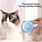 Stainless Steel Snail Comb Pet Grooming Brush & Hair Remover