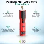 Rechargeable Pet Nail Grinder with LED Light & 7-Speed Control