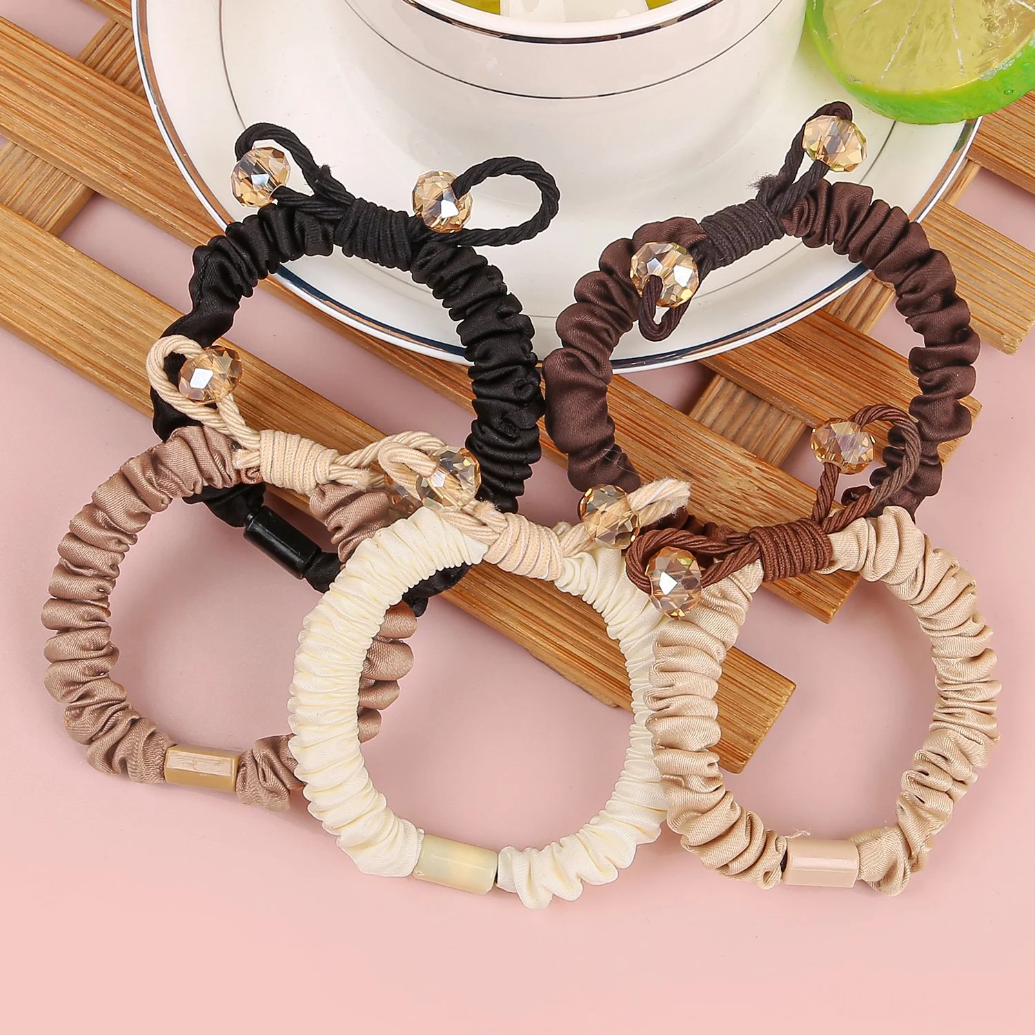 5-Pack Soft Satin Hair Scrunchies