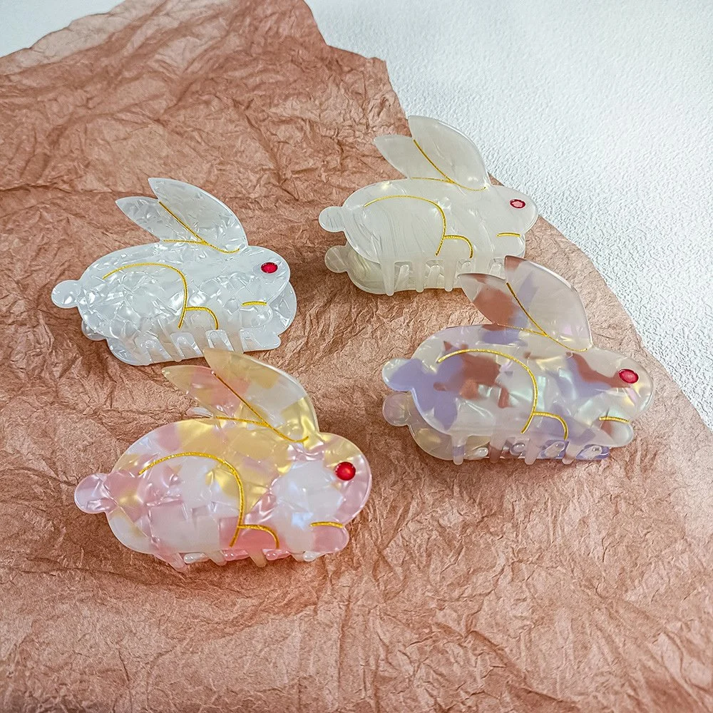Moon Rabbit Hair Claw Clip - Cute Acetate Hair Accessories for Women