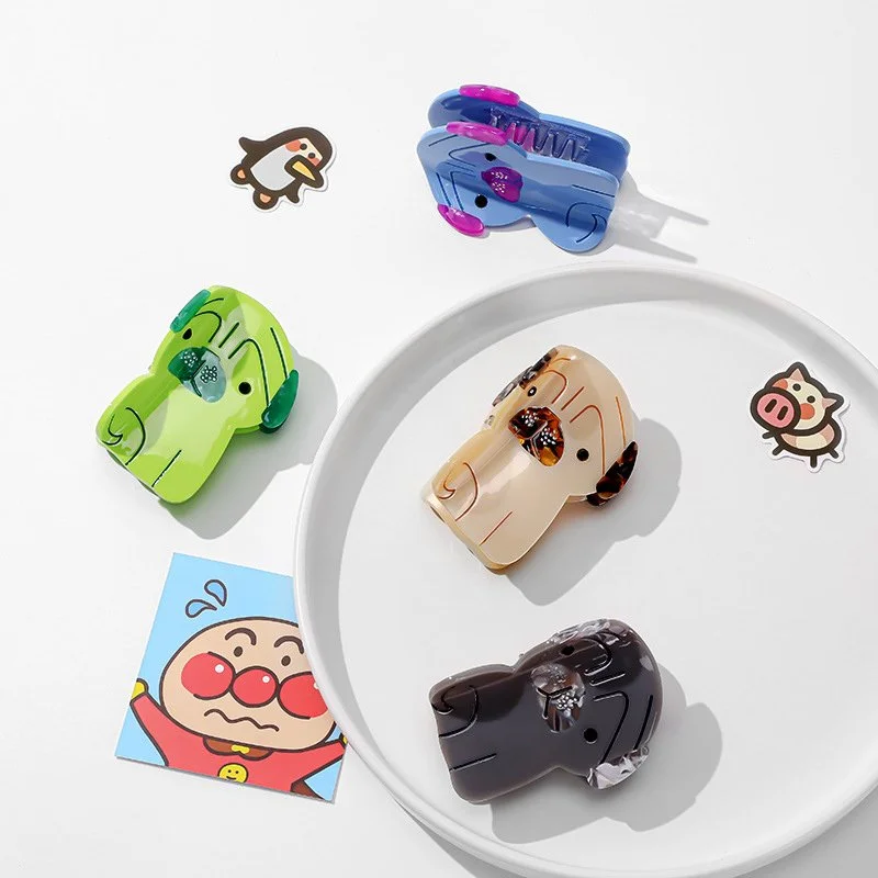 Cute Pug Hair Claw Clip - Animal Print Acetate Hair Clips for Women
