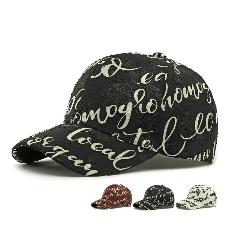 Unisex Letter Print Snapback Cap