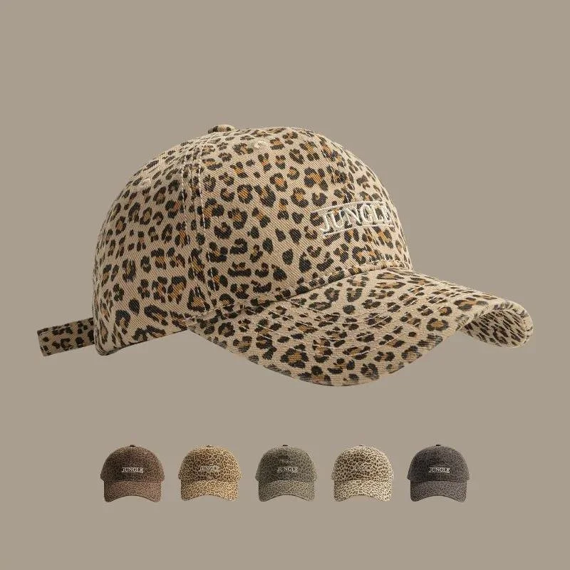Trendy Leopard Print Baseball Cap with Embroidery for All Seasons