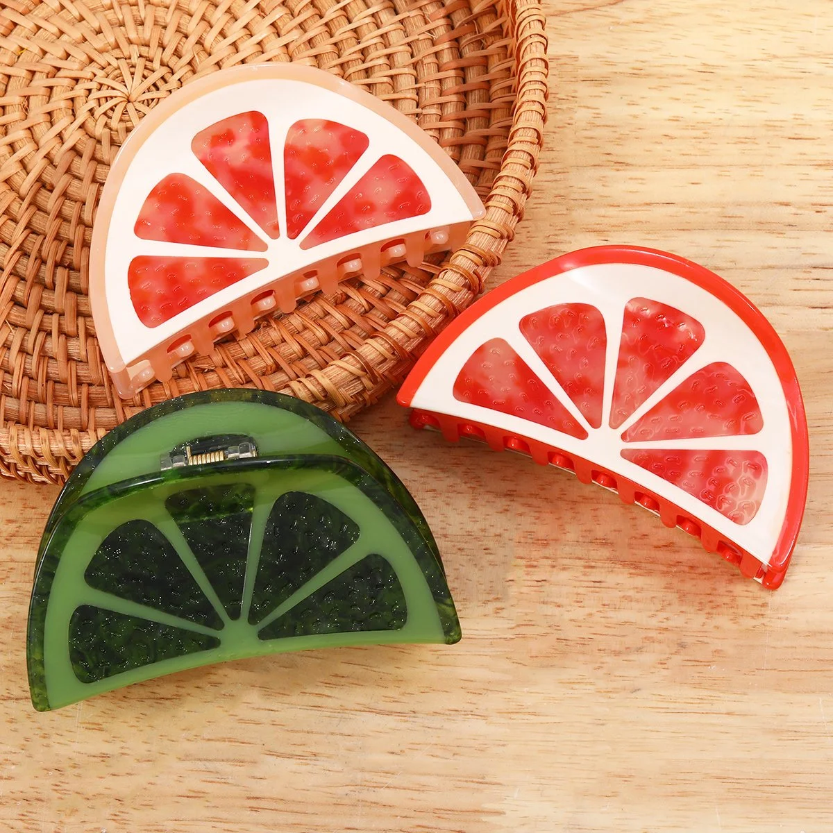 Personalized Mini Lime Slice Hair Claw - Fun Holiday Accessory