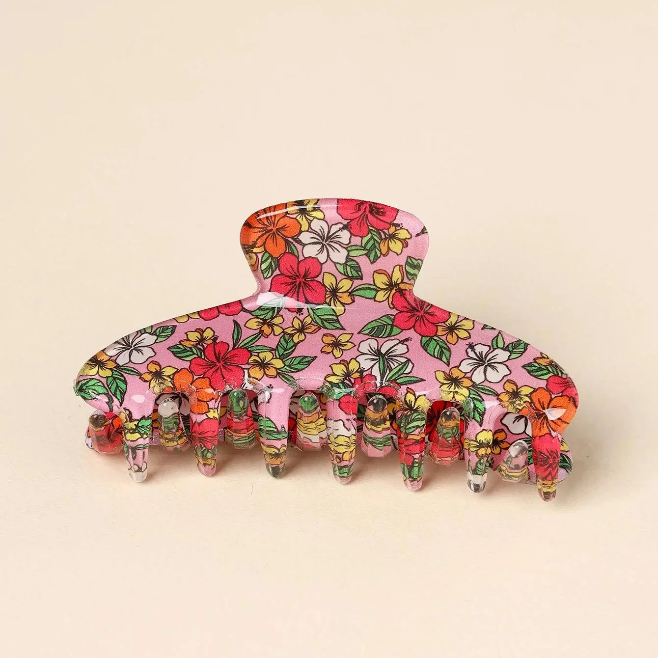 Refreshing Floral Acrylic Hair Claw Clip