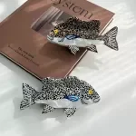 Large Marine Grouper Hair Claw Clip