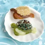 Adorable Sea Turtle & Crab Hair Claw Clip for Women - Cute Ocean Hair Accessory