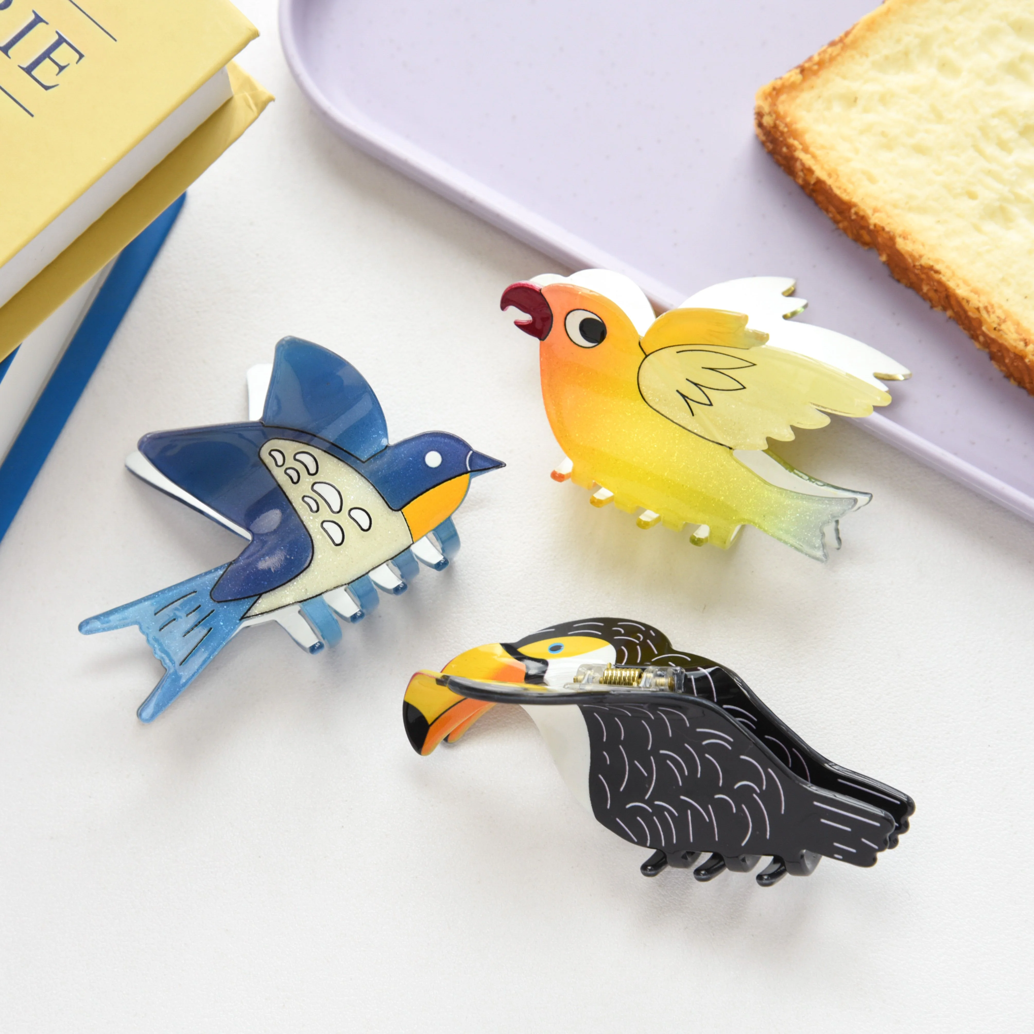 Cartoon Bird Hair Claw Clips Cute Acrylic Hair Accessories for Women