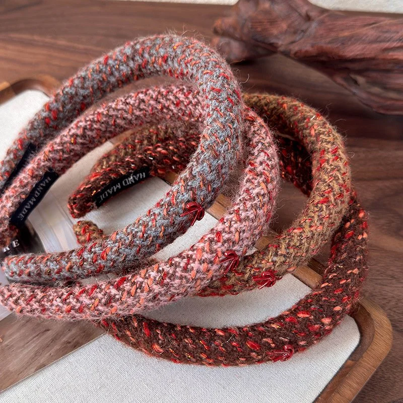 Retro Red Woven Knit Hairband