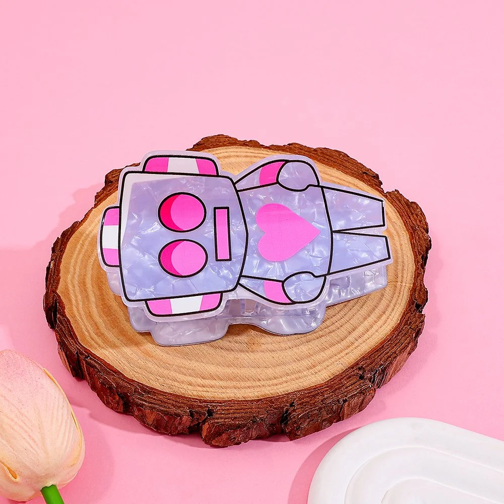 Robot Hair Claw - Cute, Secure, and Stylish Hair Accessory for Unique Personalities