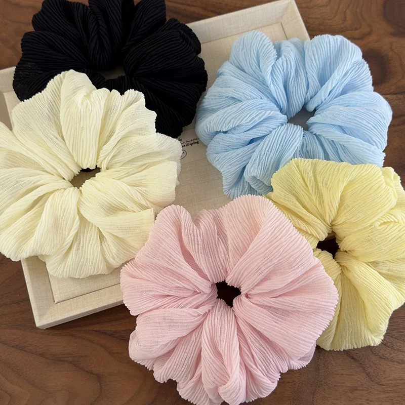 Elegant Retro Pleated Hair Scrunchies