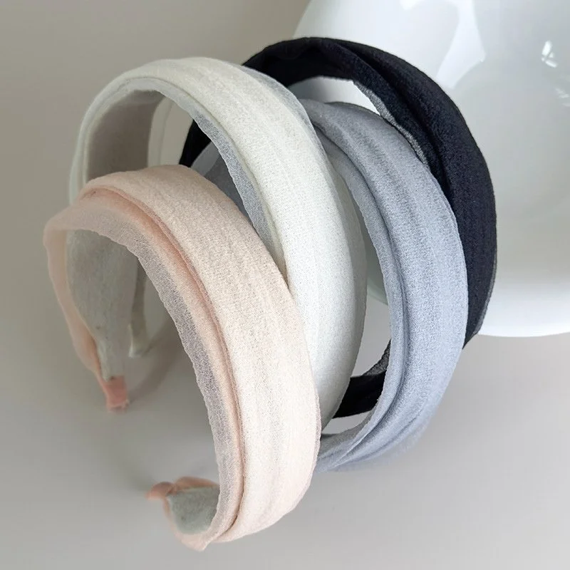 Elegant Chiffon Wide Headband for Women