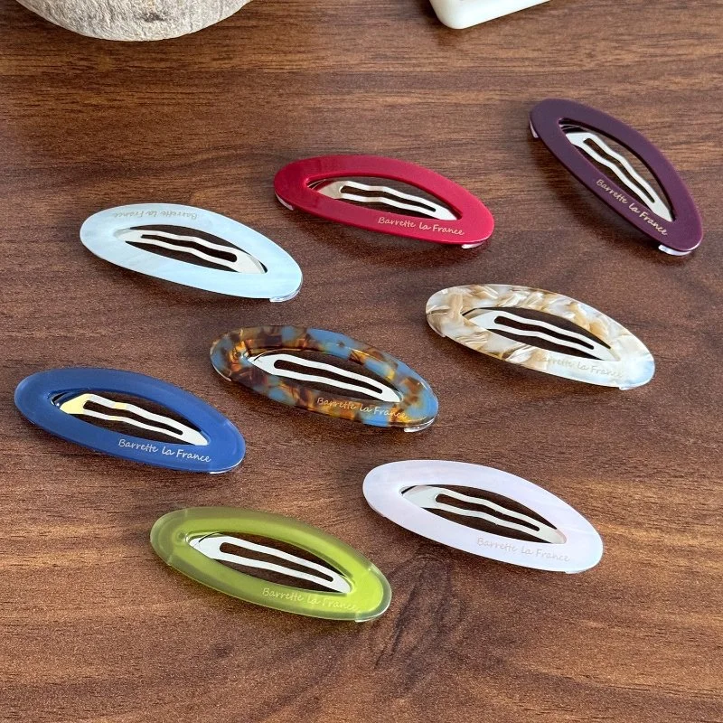 Colorful Retro Oval Hair Clips