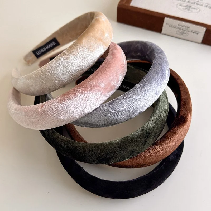 Retro Velvet Wide Headband for Women