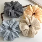 Retro Check Hair Scrunchies – Stylish Elastic Headbands for Women