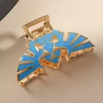 Anime-Inspired Courage Hair Claw Clip – Stylish Alloy Accessory for Women