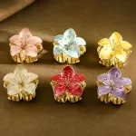 Charming Flower Alloy Hair Claw Clip – Stylish Medium Hair Accessory