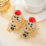 Death & Rose Alloy Hair Claw Clip – Gothic Party Hair Accessory