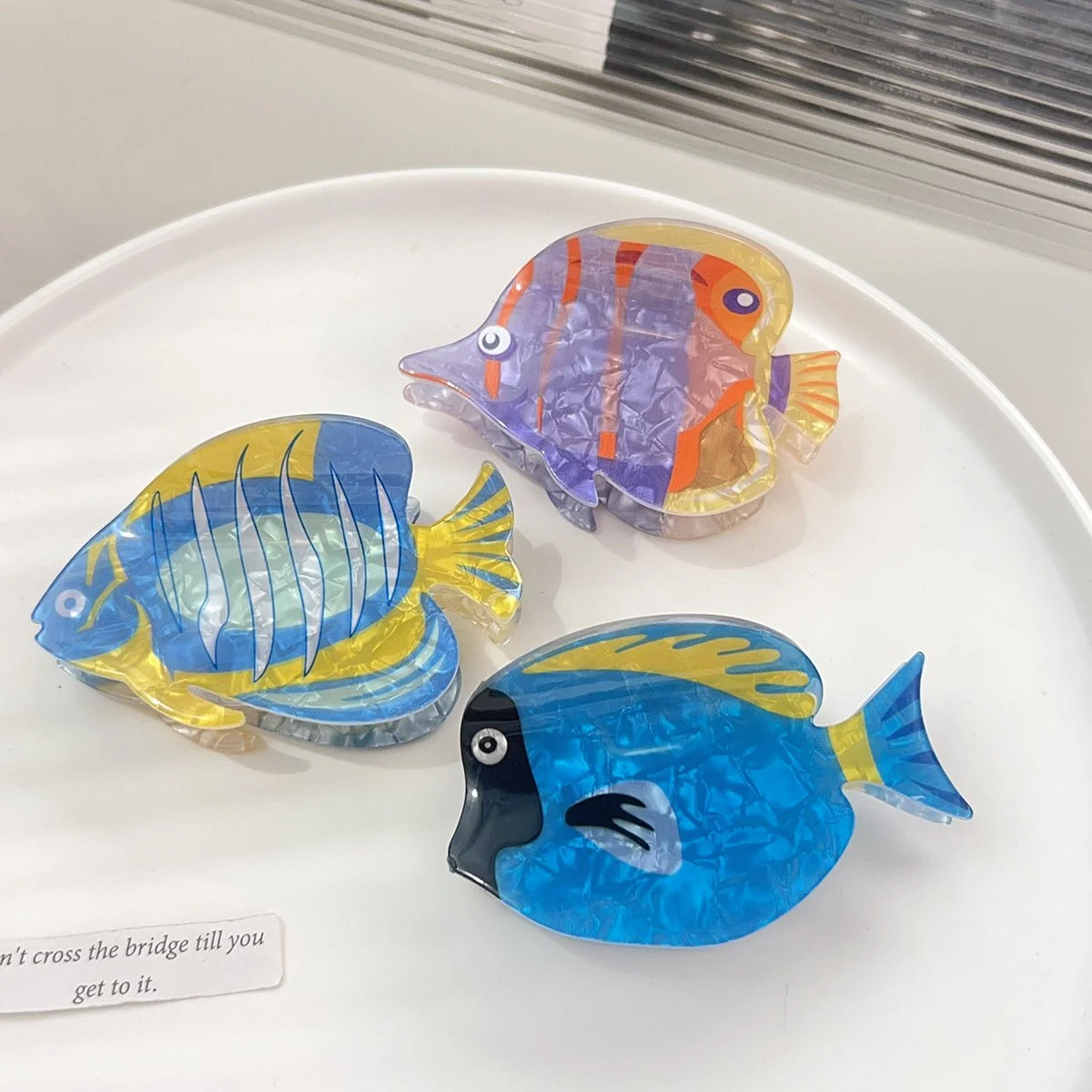 Ocean Series PVC Hair Clips - Cute Tropical Fish & Shark Hair Accessories