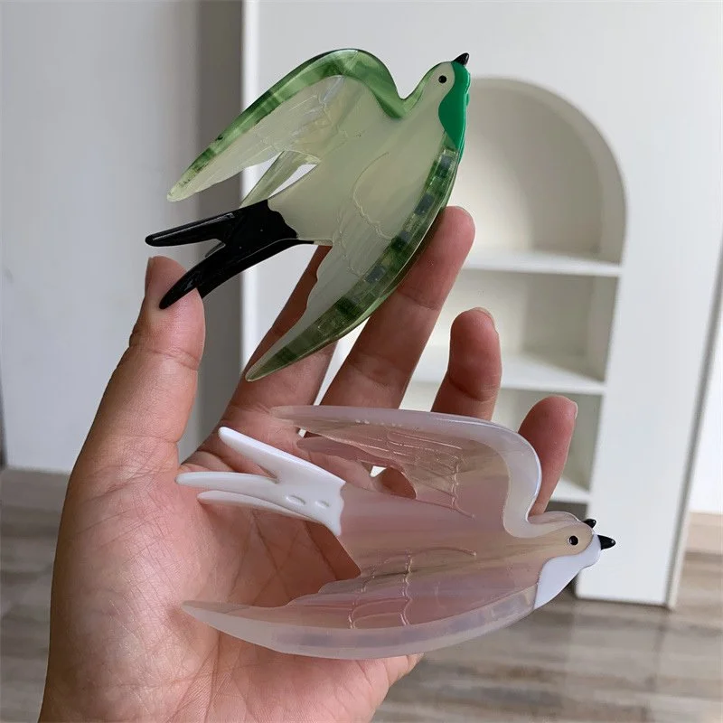 Light Swallow Acetate Hair Claw Clip – Creative Medium Size Hair Accessory