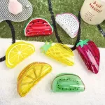 Fruit-Themed Acrylic Hair Clips Set – Lemon, Strawberry, Watermelon & Pineapple