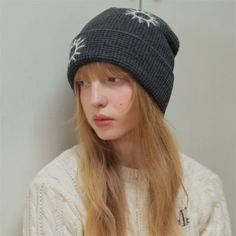 Korean Sunflower Knit Beanie