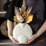 Modern Nordic Abstract Ceramic Vase – Minimalist Home Decor Accent