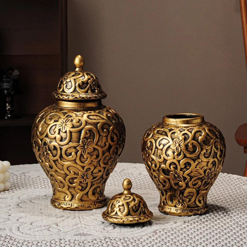 Chinese-Style Retro Ceramic Vase - General's Jar Flower Pot