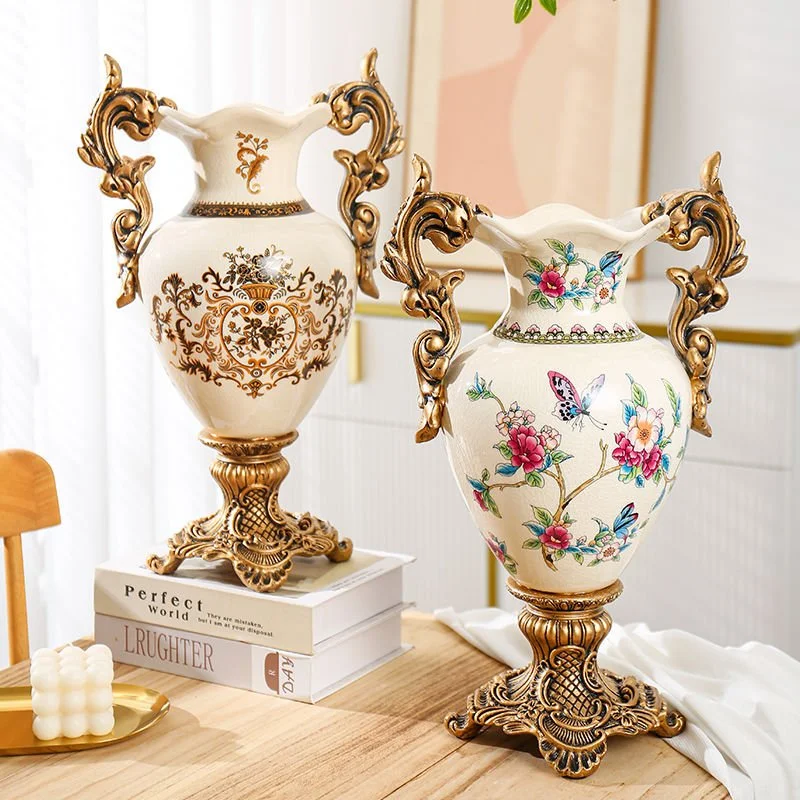 Retro Chinese Ceramic Vase for Home Decoration - Classic Style Flower Arrangement