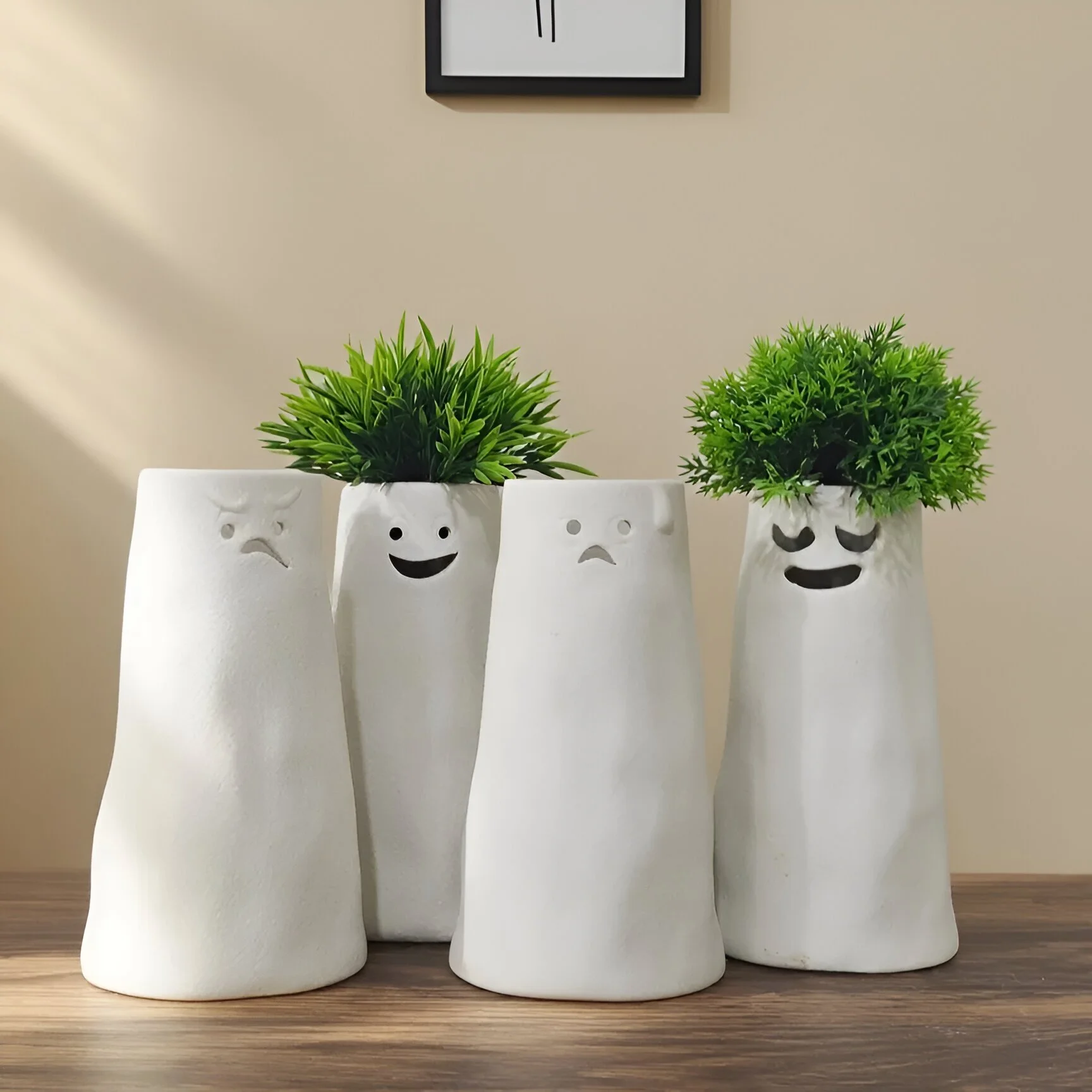 Matte White Ceramic Bud Vase for Dried Flowers - 5.7 Inch Tabletop Vase