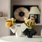 Abstract Clothes Shape Ceramic Vase – Nordic Minimalist Home Decor