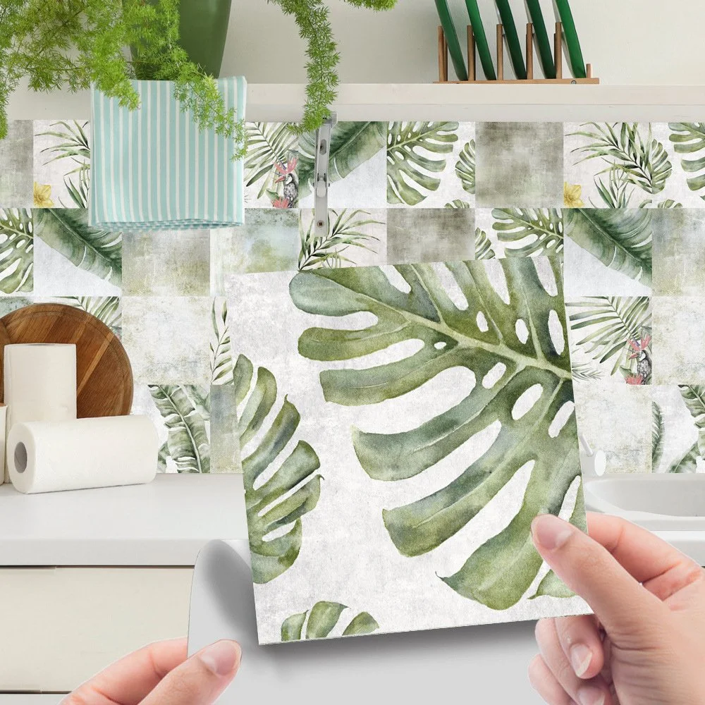 24-Piece Home Decorative Paintings Tile Stickers - Wall Decor for Kitchen & Bedroom