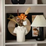 Minimalist Ceramic Polo Shirt & Jacket Vase - Modern Art Decor for Dried Flowers