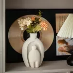 Abstract Mother & Child Ceramic Vase | Modern Minimalist Sculpture for Home Décor