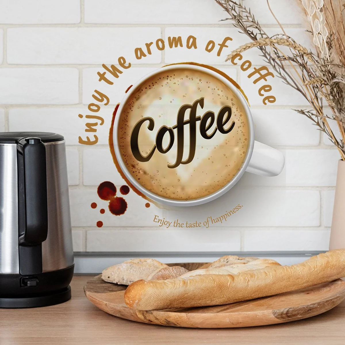 Coffee Cup Wall Stickers - Creative Decor for Your Space