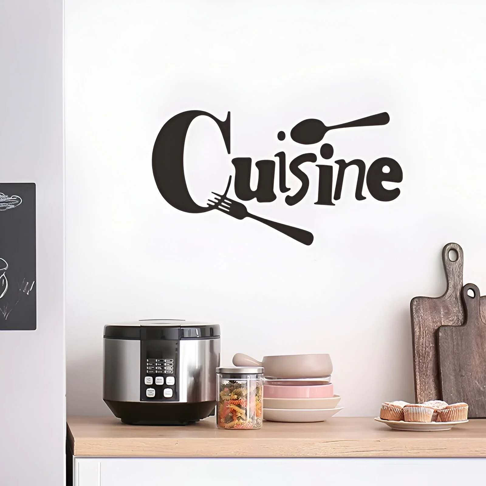 Creative English Slogan Kitchen Wall Stickers – Self-Adhesive Home Décor