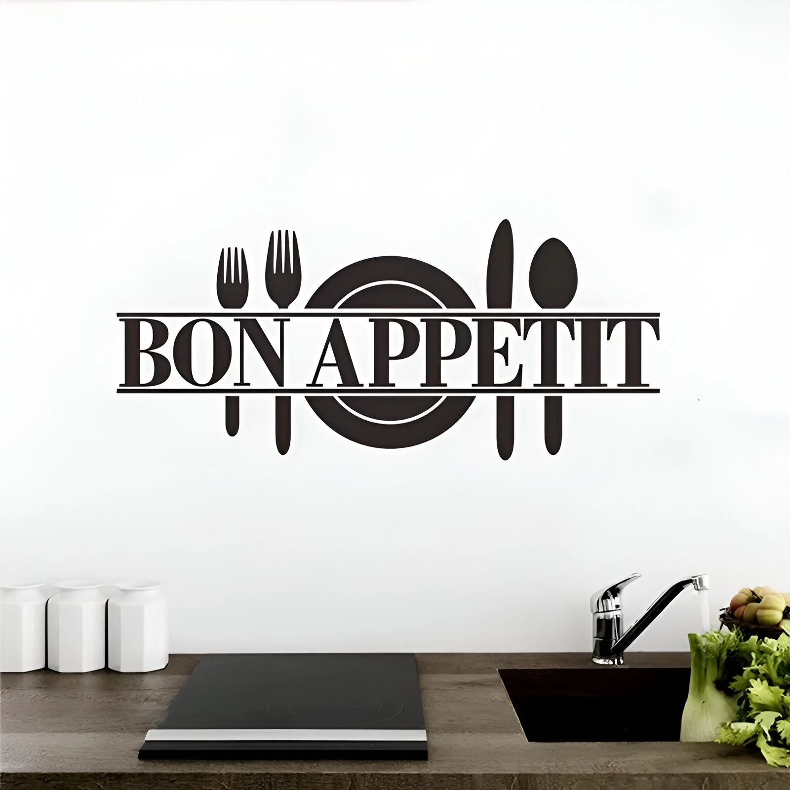 Classic BON APPETIT Kitchen Wall Sticker - Removable Vinyl Kitchen Décor