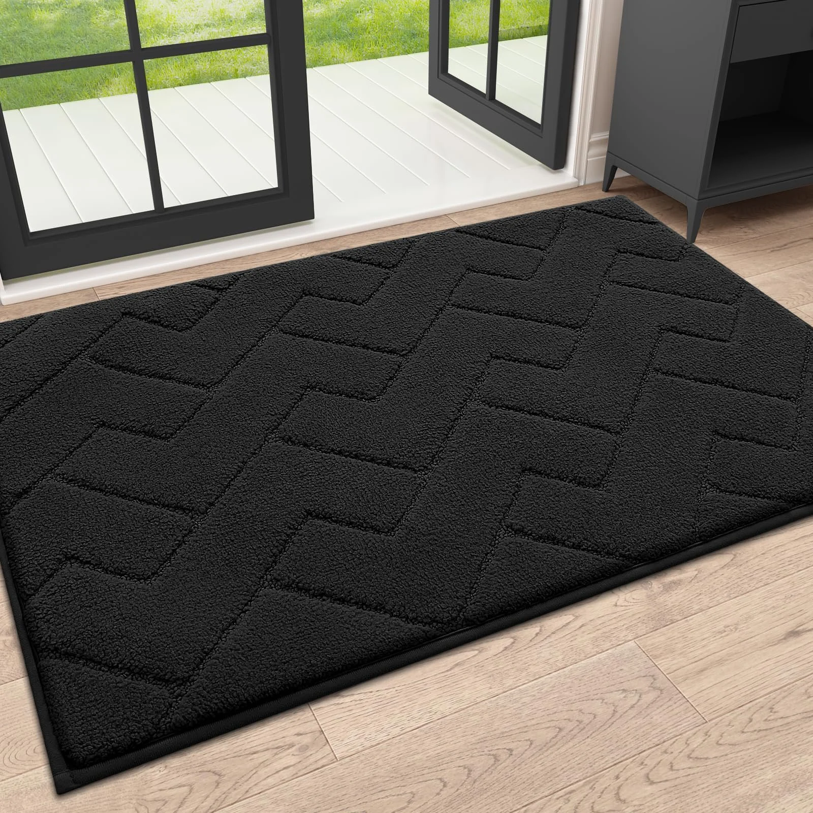 Durable Dirt Trapping Doormat - Washable Waterproof Entryway Mat