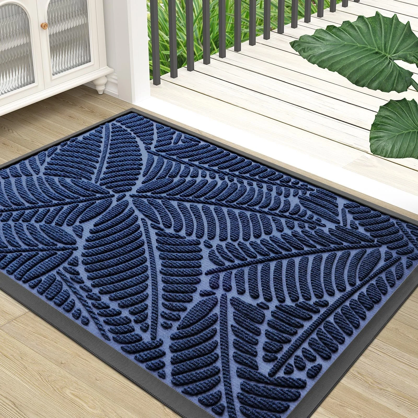 Non-Slip Dirt Trapper Door Mat for Indoor & Outdoor Use – Washable Entryway Rug