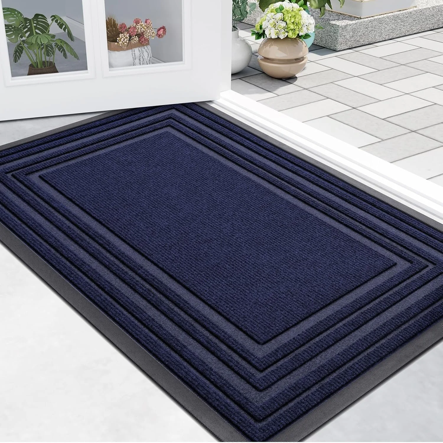 Heavy Duty Non-Slip Rubber Doormat for Indoor & Outdoor Entrance