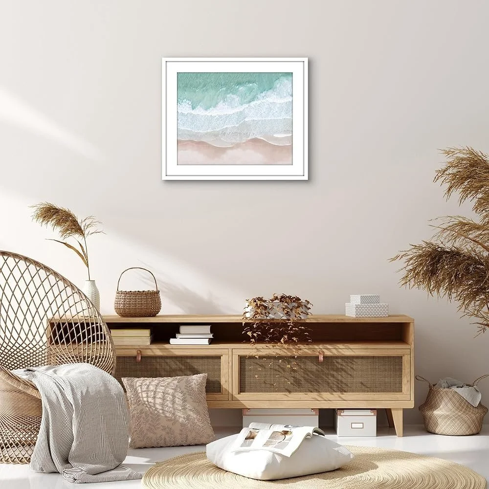 20x24 White Wall Mount Picture Frame with Polished Plexiglass Display