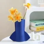 Ceramic Geometric Flower Vase for Modern Home Décor