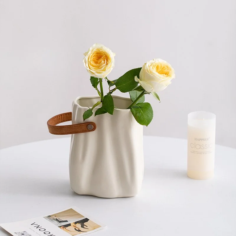Elegant Living Large Mouth Ceramic Vase