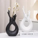 Ceramic Abstract Hand Vase for Modern Flower Arrangements