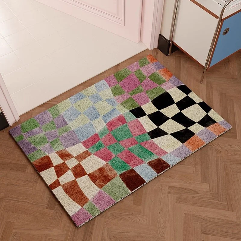 Colorful PVC Geometric Welcome Doormat
