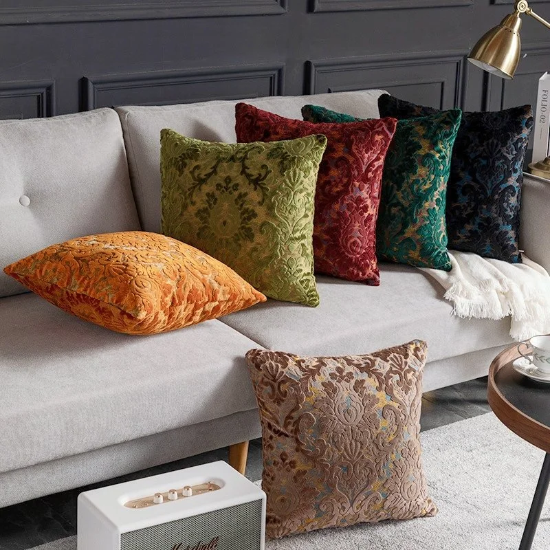 Luxury Embroidered Cushion Cover 18x18in